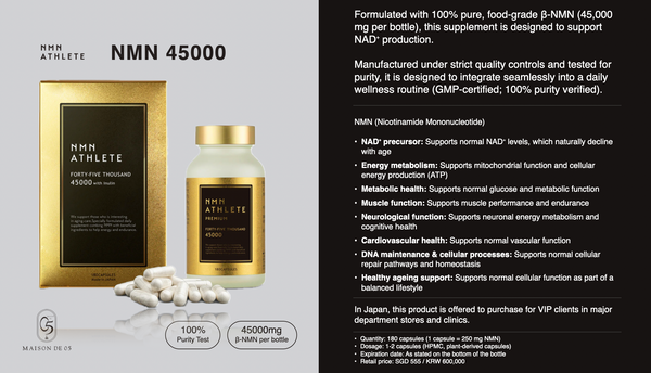 NMN Athlete 45000 100% Purity | Premium Japanese NMN Supplement